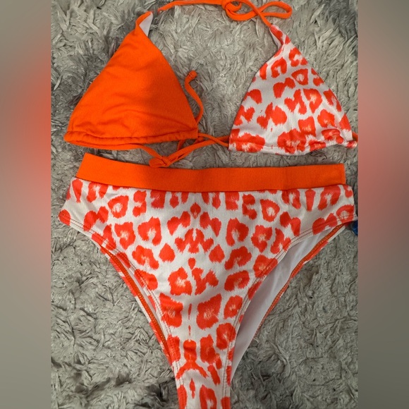 Orange and Blue Bikini Set SHEIN BUNDLE - Picture 3 of 16